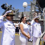 Indira Vizcaíno presidió la ceremonia del Día de la Marina en Manzanillo