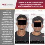 Obtiene FGE dos vinculaciones a proceso por posesión de metanfetamina en Manzanillo